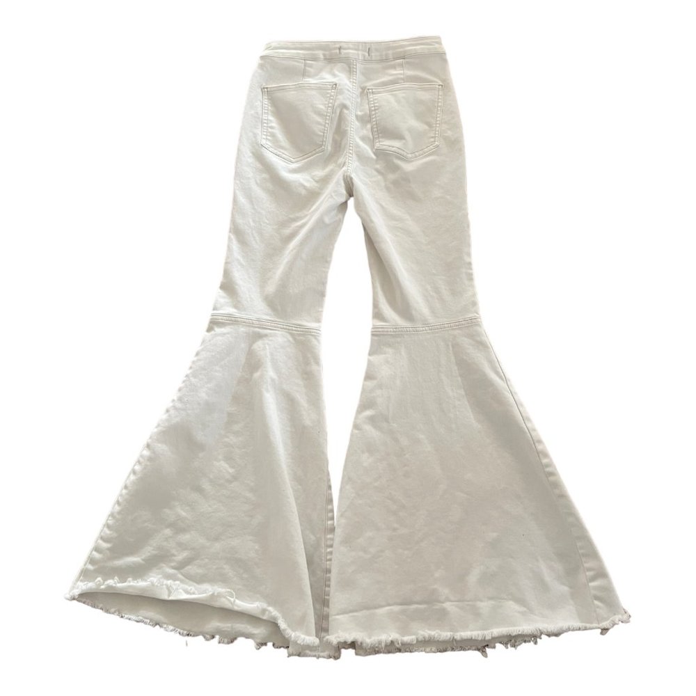 Free People Women's Jeans White Wide Leg Size 28 White Denim - Picture 2 of 8